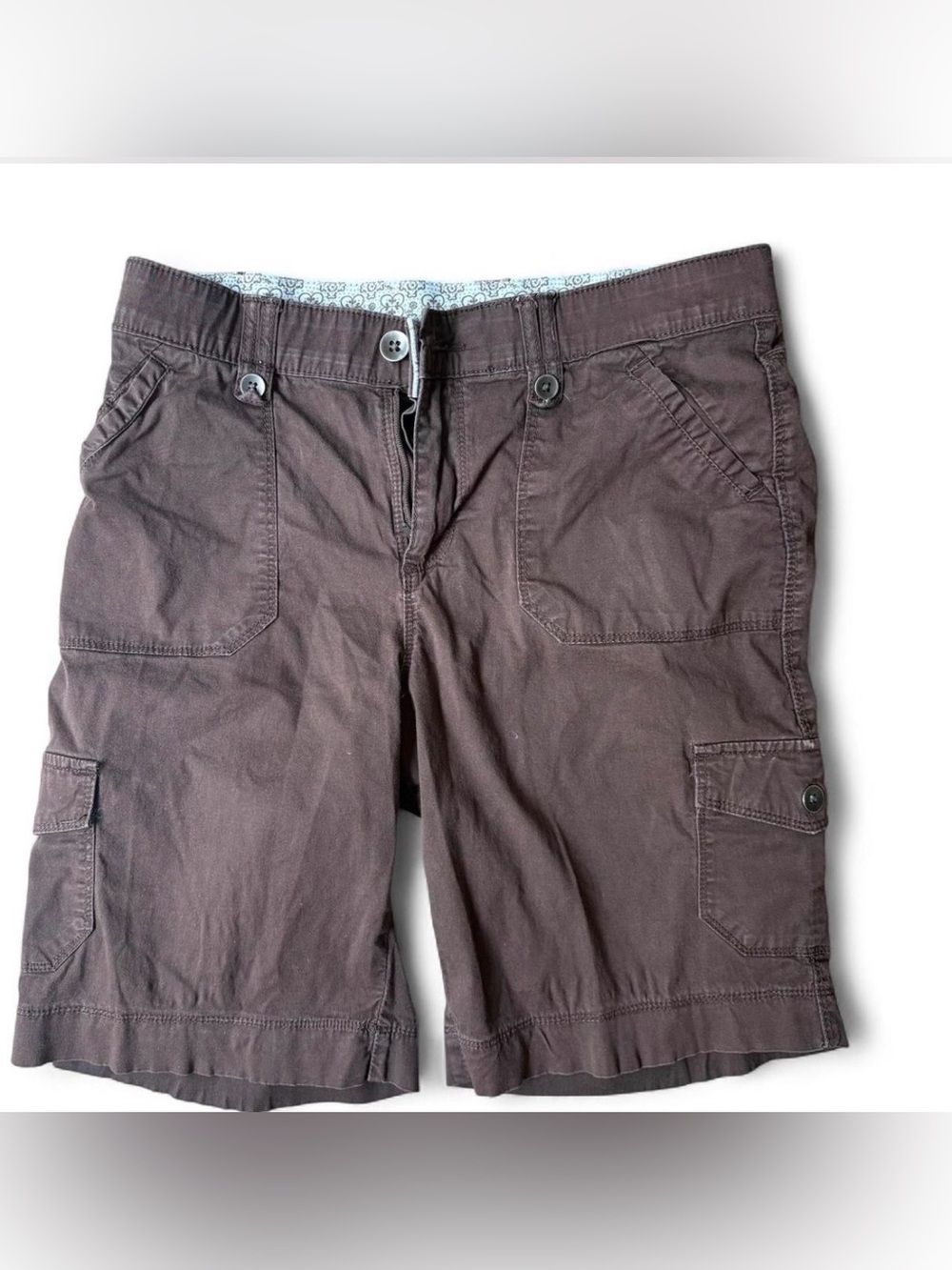 Women’s Vintage Earth Tone Brown Cargo Shorts Gorpcore Y2K Size 8 Medium